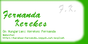 fernanda kerekes business card